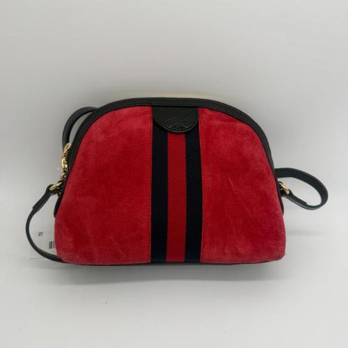 Gucci Red Suede Ophidia Shoulder Bag photo 2