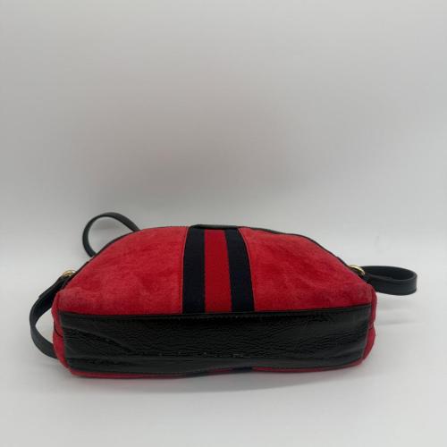 Gucci Red Suede Ophidia Shoulder Bag photo 3