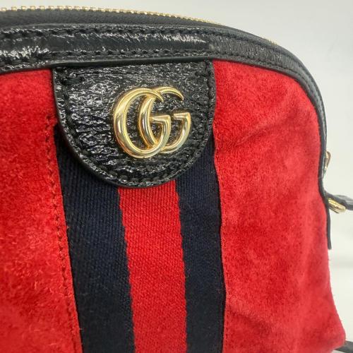 Gucci Red Suede Ophidia Shoulder Bag photo 5