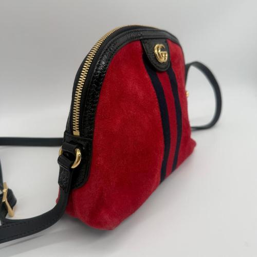 Gucci Red Suede Ophidia Shoulder Bag photo 8