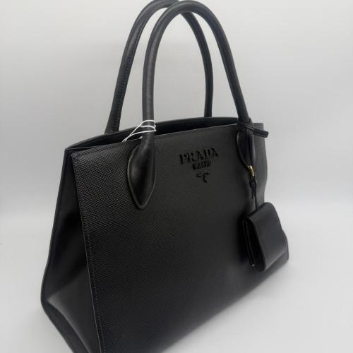 Prada Saffiano Leather Tote Bag Black photo 4