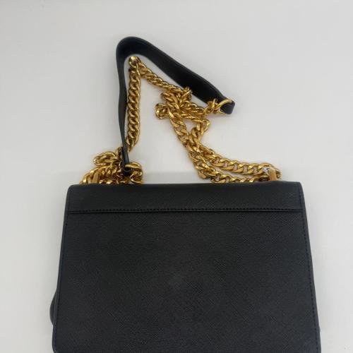 Prada Black Saffiano Leather Chain Crossbody Bag photo 2