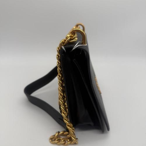 Prada Black Saffiano Leather Chain Crossbody Bag photo 4