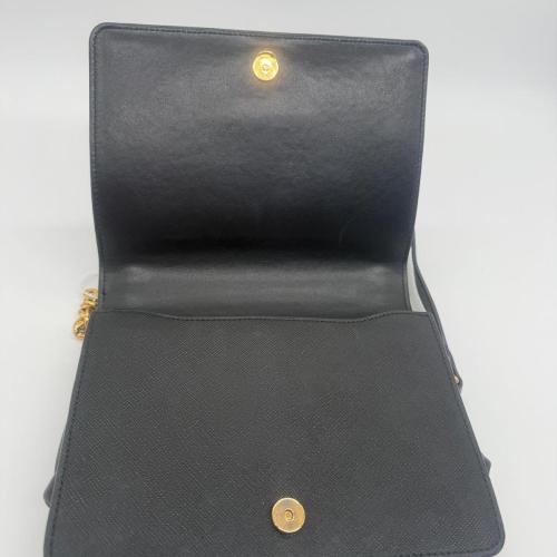 Prada Black Saffiano Leather Chain Crossbody Bag photo 7
