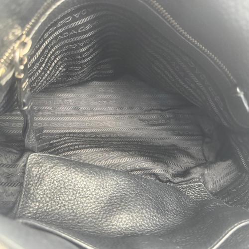 Prada Black Grained Leather Two-way Satchel photo 5