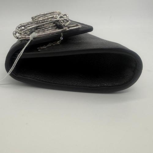 Yves Saint Laurent Black Leather Clutch Bag