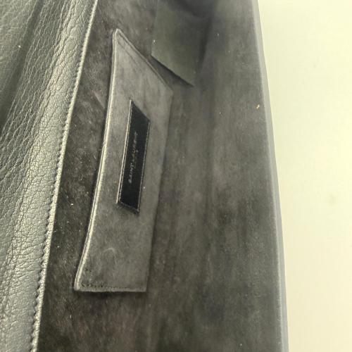 Yves Saint Laurent Black Leather Clutch Bag photo 3