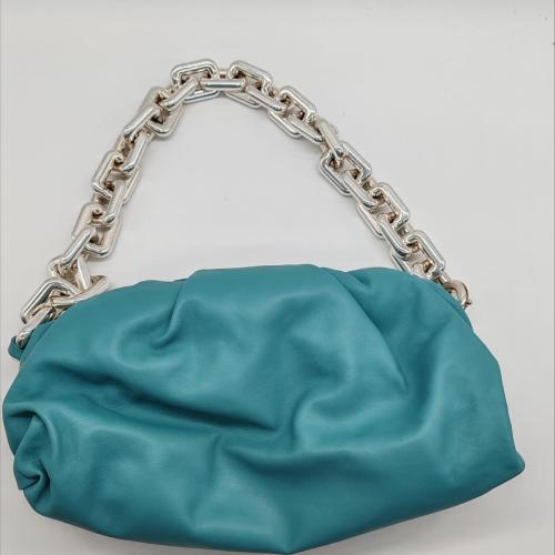 Bottega Veneta Light Blue Lambskin Chain Pouch Bag photo 2