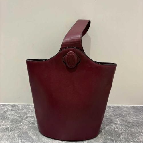 Cartier Must de Cartier Leather Bucket Bag
