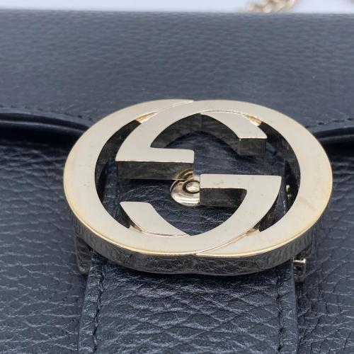 Gucci Interlocking G Shoulder Bag Black photo 3