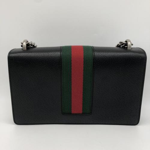 Gucci Black Leather Sylvie Shoulder Bag photo 2