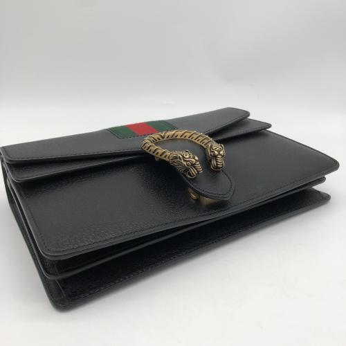 Gucci Black Leather Sylvie Shoulder Bag photo 3