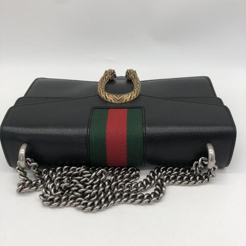 Gucci Black Leather Sylvie Shoulder Bag photo 6