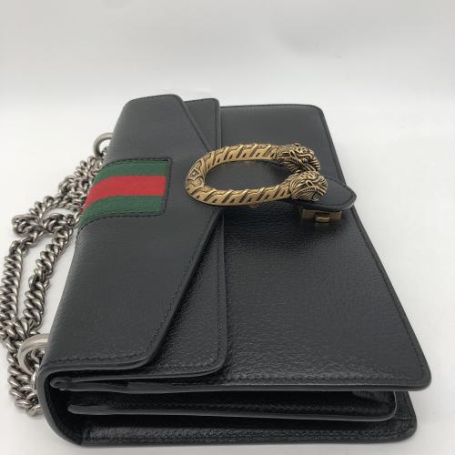 Gucci Black Leather Sylvie Shoulder Bag photo 7