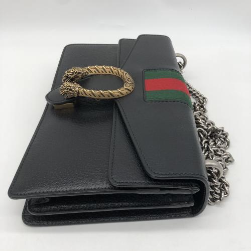 Gucci Black Leather Sylvie Shoulder Bag photo 8