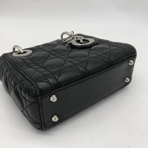 Christian Dior Black Leather Cannage Lady Dior Bag photo 3
