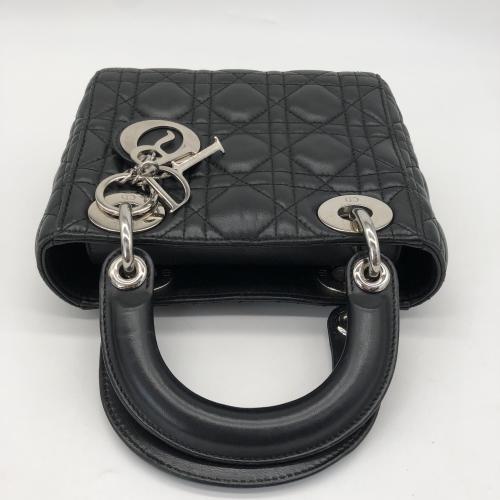Christian Dior Black Leather Cannage Lady Dior Bag photo 6
