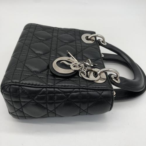 Christian Dior Black Leather Cannage Lady Dior Bag photo 7