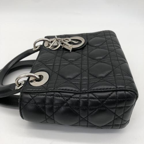 Christian Dior Black Leather Cannage Lady Dior Bag photo 8