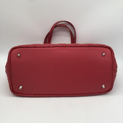 Christian Dior Red Cannage Quilted Panarea Tote Bag photo 5