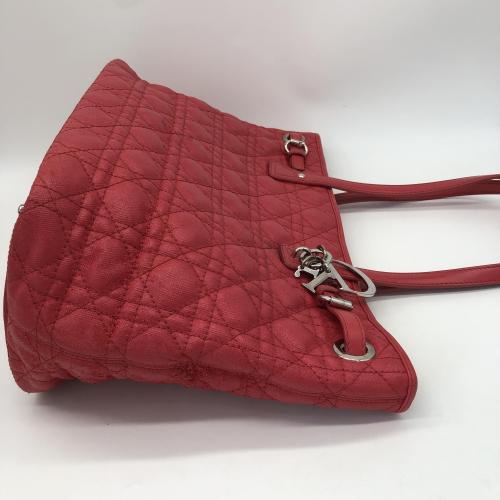 Christian Dior Red Cannage Quilted Panarea Tote Bag photo 8