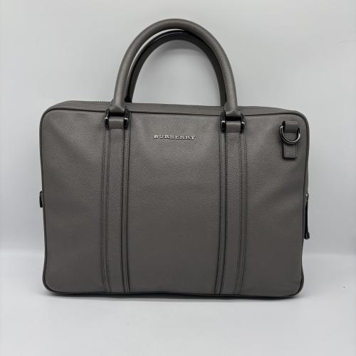 Burberry Grey Leather Briefcase