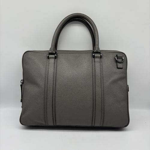 Burberry Grey Leather Briefcase photo 2
