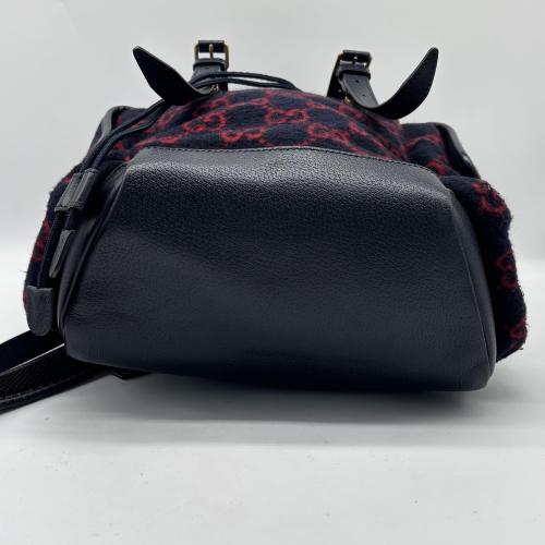 Gucci GG Monogram Wool Double-buckle Backpack photo 5