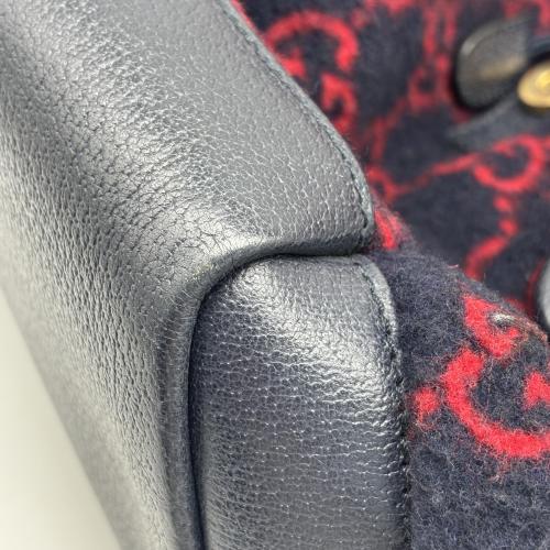 Gucci GG Monogram Wool Double-buckle Backpack photo 8