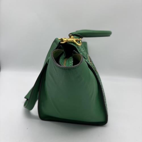 Celine Green Python Leather Trapeze Handbag photo 8