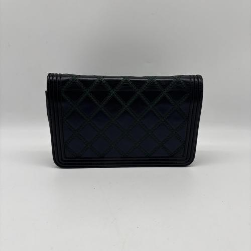 Chanel Quilted Lambskin Double Stitch Boy Wallet On Chain photo 2