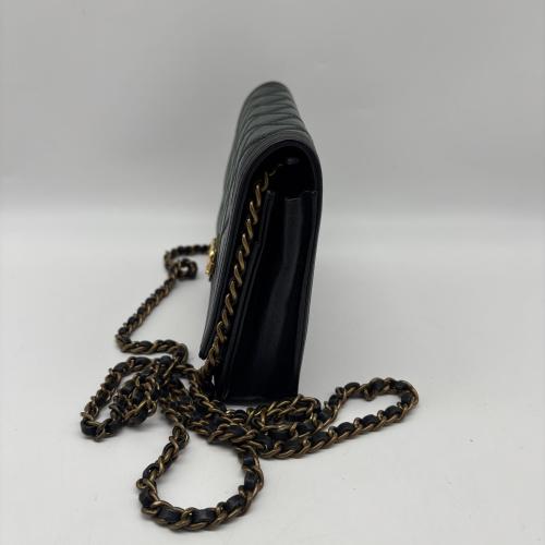 Chanel Quilted Lambskin Double Stitch Boy Wallet On Chain photo 8