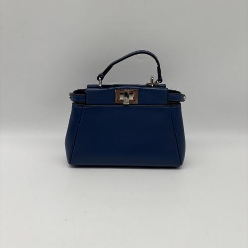 Fendi Blue Leather Peekaboo Bag photo 2