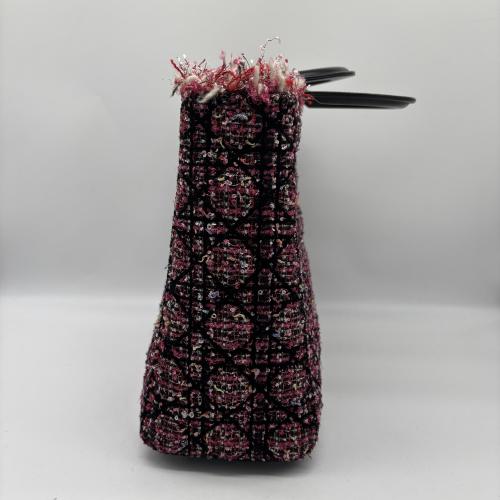Christian Dior Tweed Cannage Fringe Lady Dior Satchel photo 6