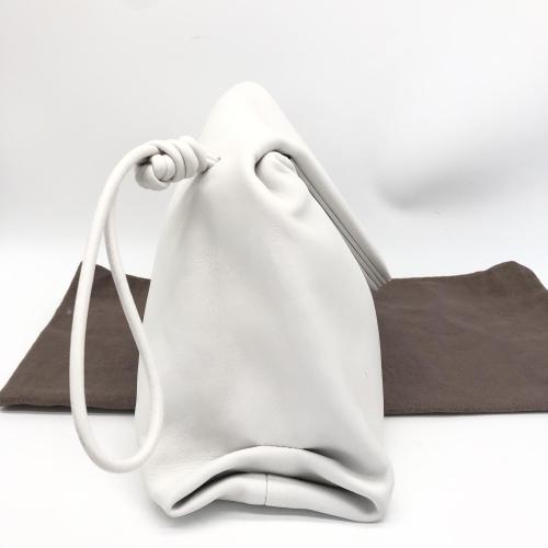 Bottega Veneta White Leather BV Trine Angular Clutch photo 4