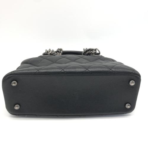 Chanel Quilted Black Leather Boy Chained Tote Bag photo 6