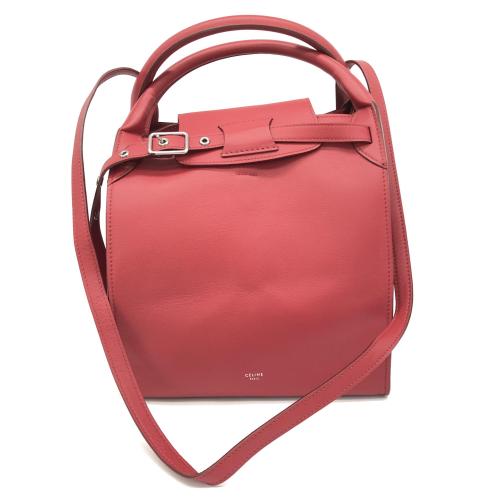 Celine Red Leather Big Bag Bucket Bag