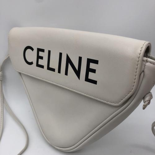 Celine White Leather Smooth Calfskin Triangle Bag photo 2
