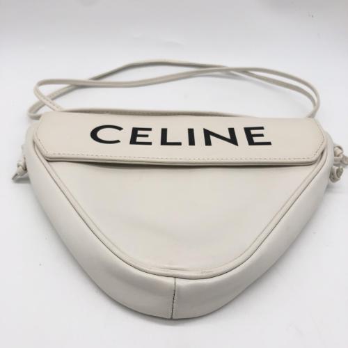 Celine White Leather Smooth Calfskin Triangle Bag photo 6