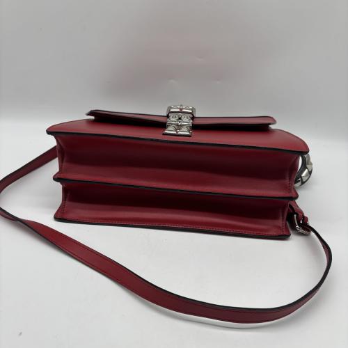 Prada Red Leather City Calf and Saffiano Studded Elektra Crossbody photo 6