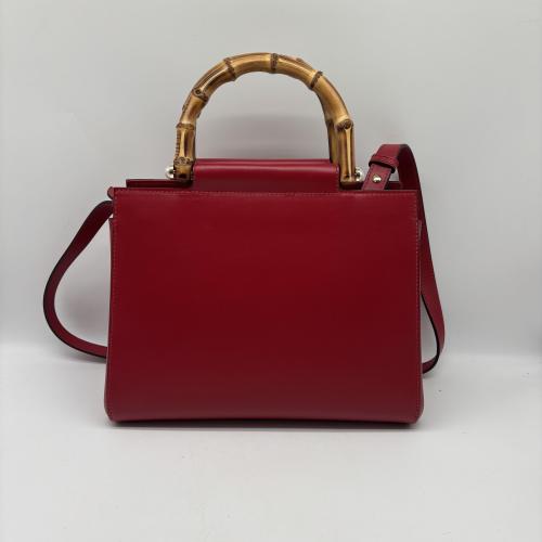 Gucci Red Leather Nymphaea Top Handle Bag photo 2