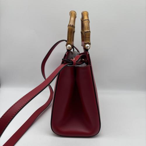 Gucci Red Leather Nymphaea Top Handle Bag photo 7
