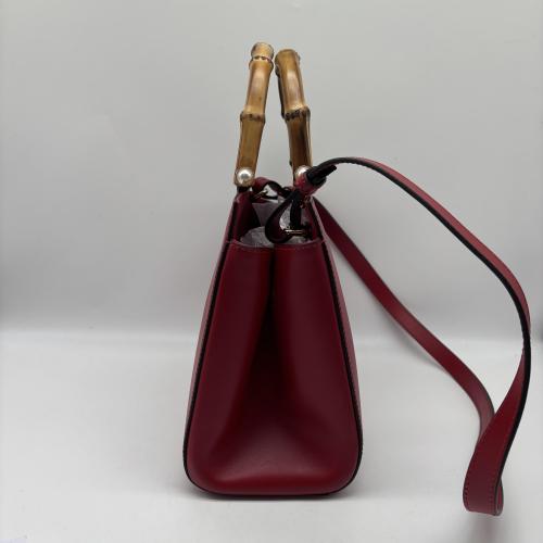 Gucci Red Leather Nymphaea Top Handle Bag photo 8