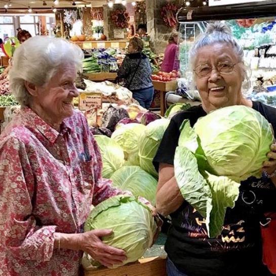 Patsy Market Patsy and Shirley, Atkins Farms Market Sept. 2017