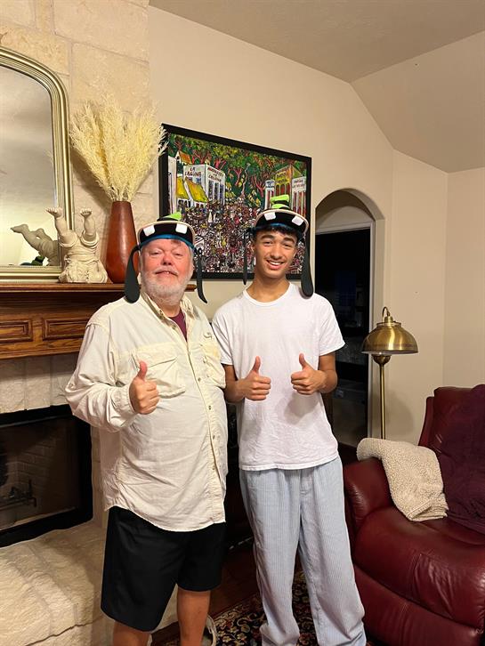 Acting Goofy with the Grandson