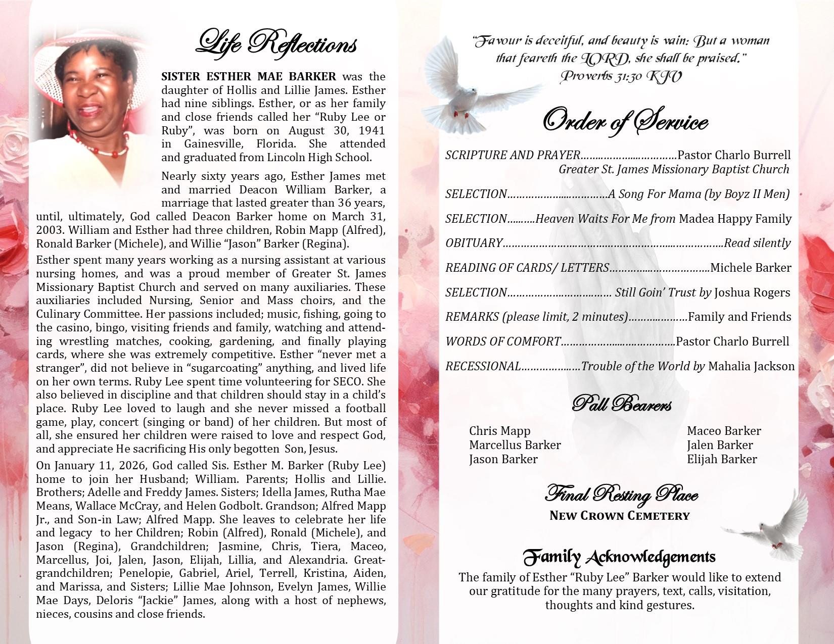Quincy J Webster Funeral Chapel Obituaries