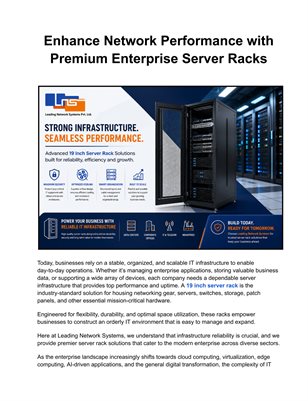 Enhance Network Performance with Premium Enterprise Server Racks