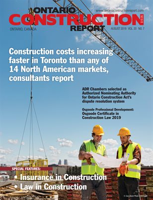 Ontario Construction Report (August 2019)