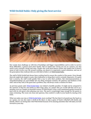 Wild Orchid Subic: Only giving the best service