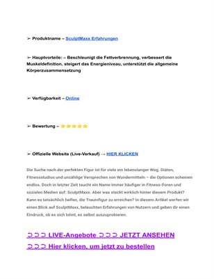 Mit SculptMaxx Erfahrungen zur Traumfigur? User berichten!